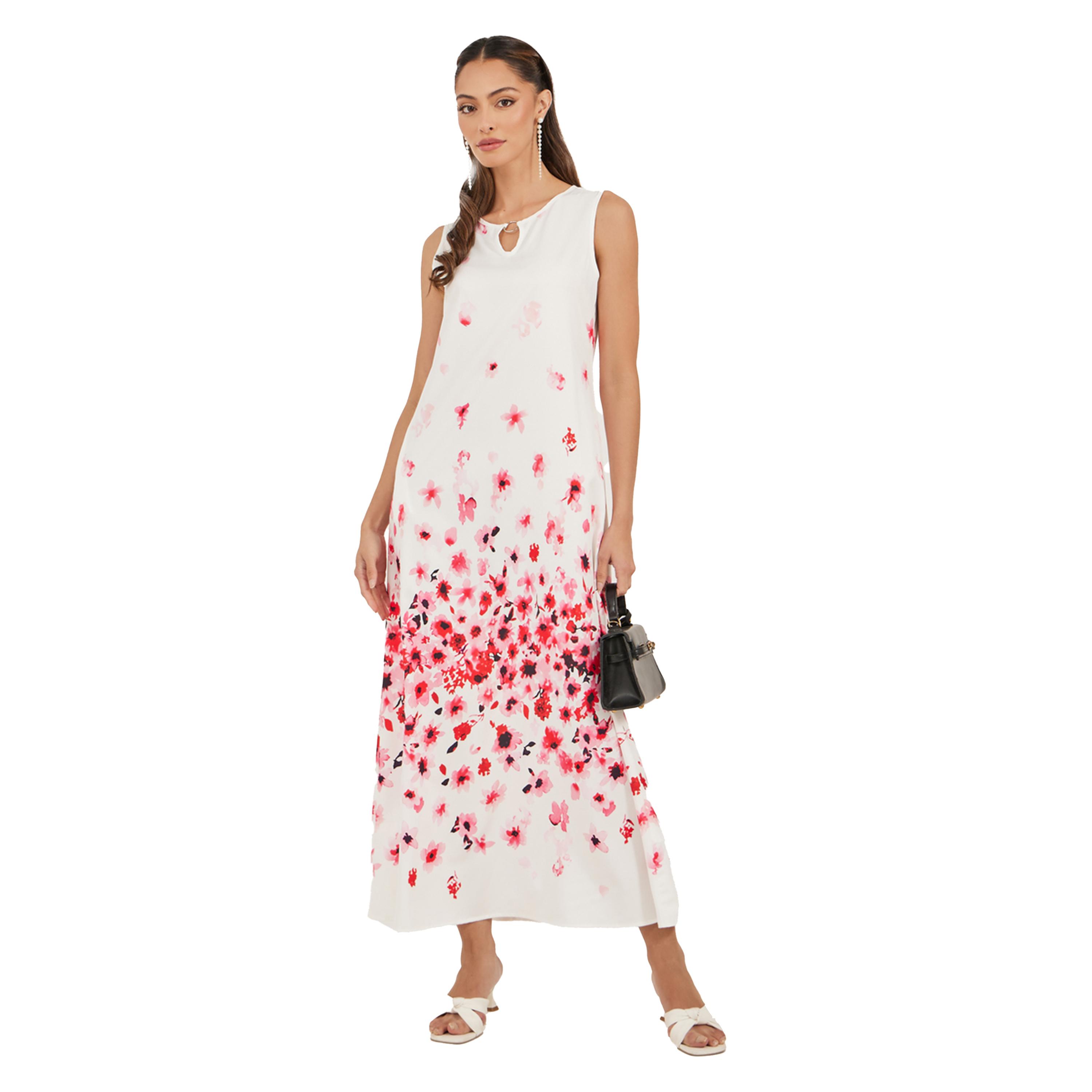 ستايلي - فستان ماكسي بدون أكمام بطبعة زهور-women-clothing-dresses-image-2