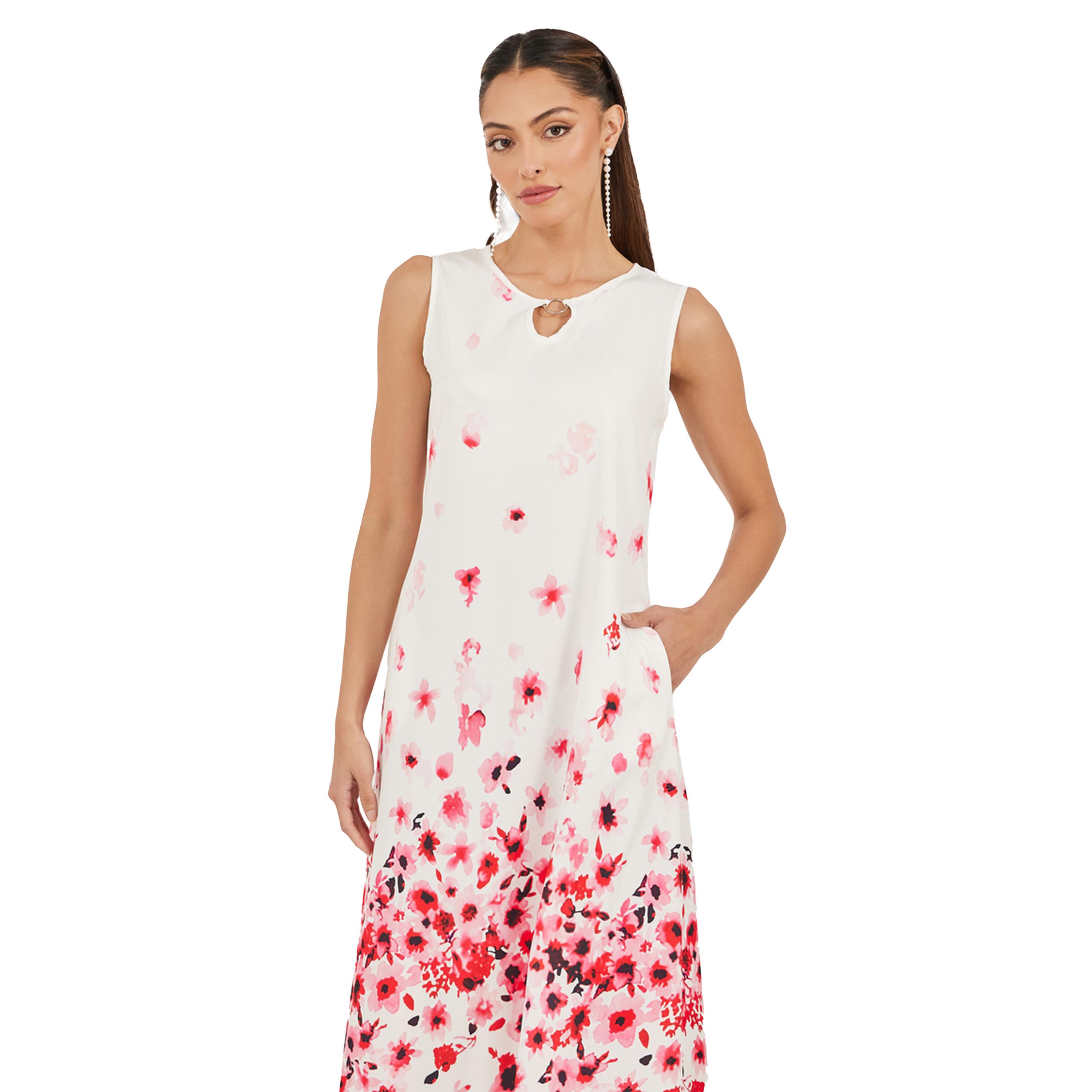 ستايلي - فستان ماكسي بدون أكمام بطبعة زهور-women-clothing-dresses-image-3