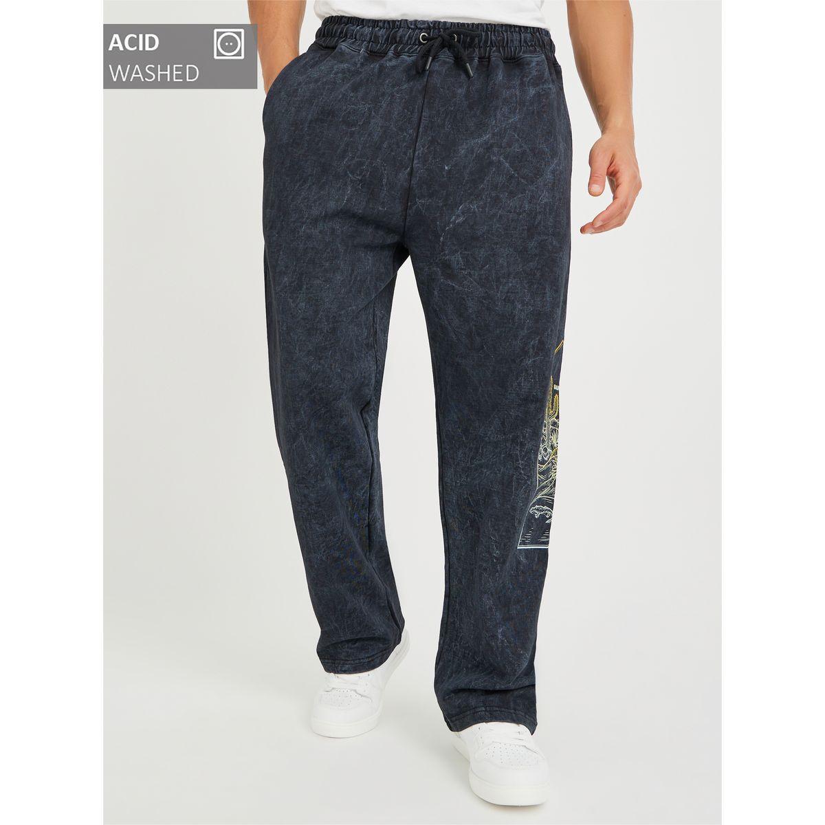 Styli Placement Print Acid Wash Oversize Joggers-men-clothing-bottoms-joggers-image-1