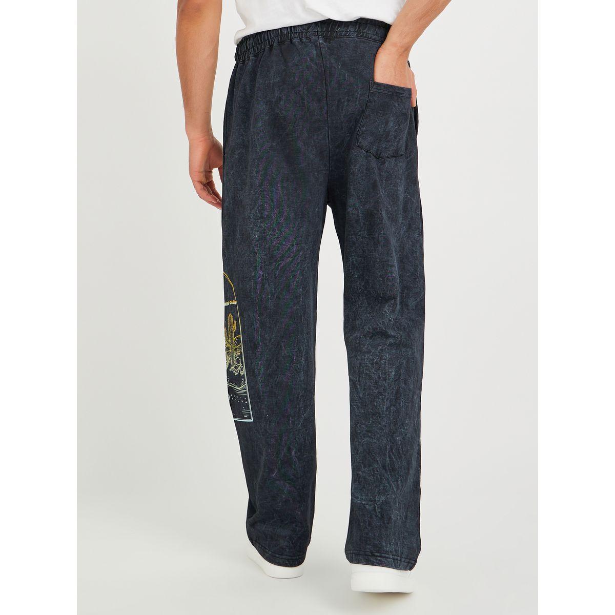 Styli Placement Print Acid Wash Oversize Joggers-men-clothing-bottoms-joggers-image-5