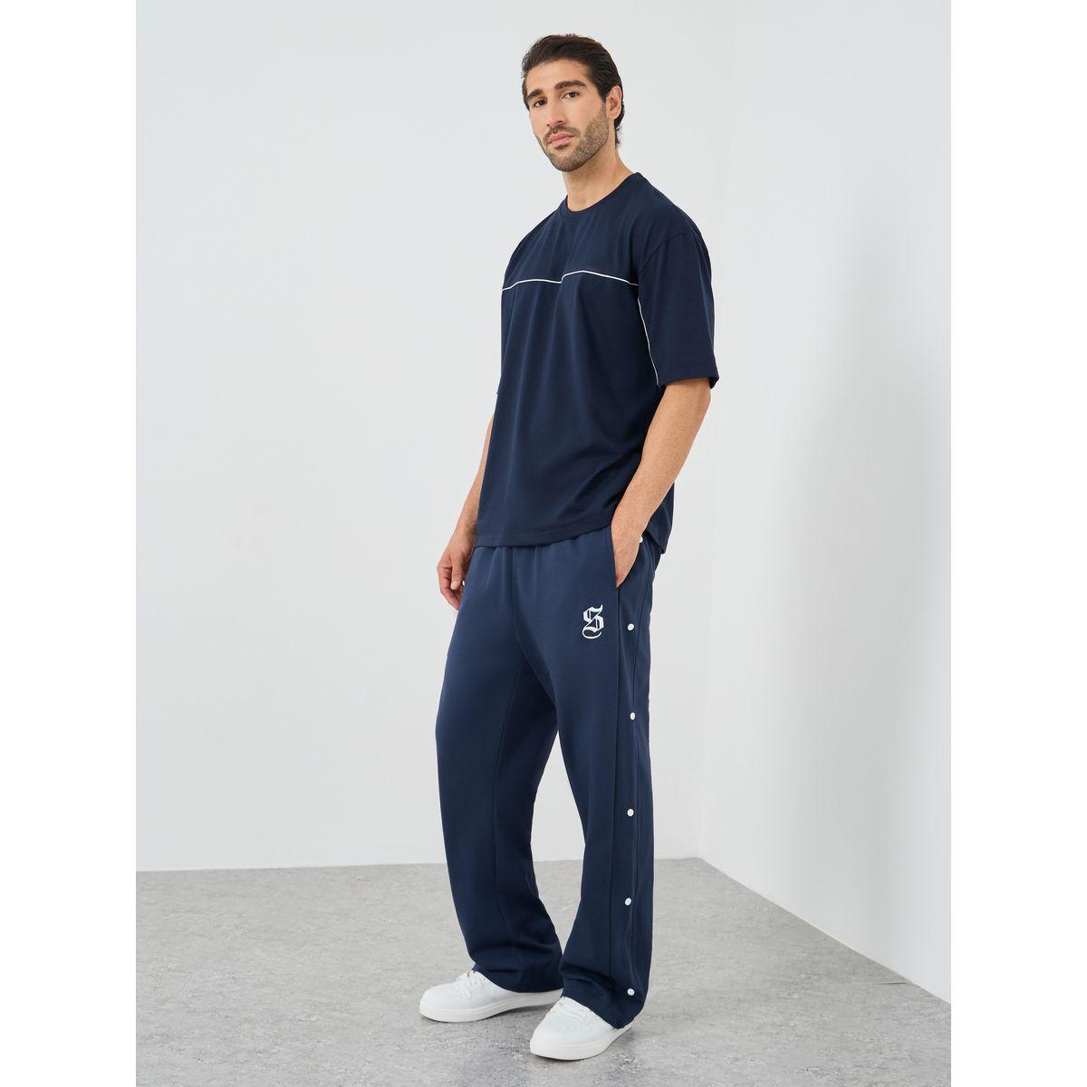 Styli Embroidered Logo Oversized Joggers with Drawstring-men-clothing-bottoms-joggers-image-2