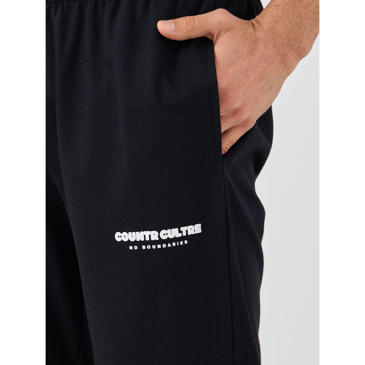 Styli Slogan Print Relaxed Fit Open Hem Jogger-men-clothing-bottoms-joggers-image-3