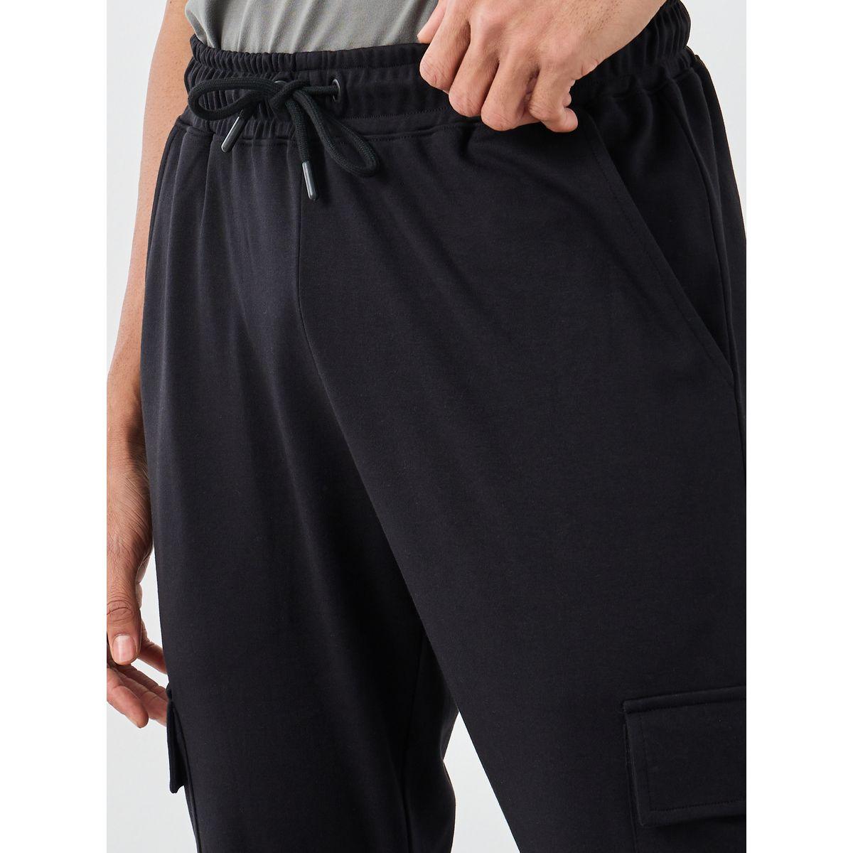 Styli Men Black Slim Fit Cargo Joggers-men-clothing-bottoms-joggers-image-3