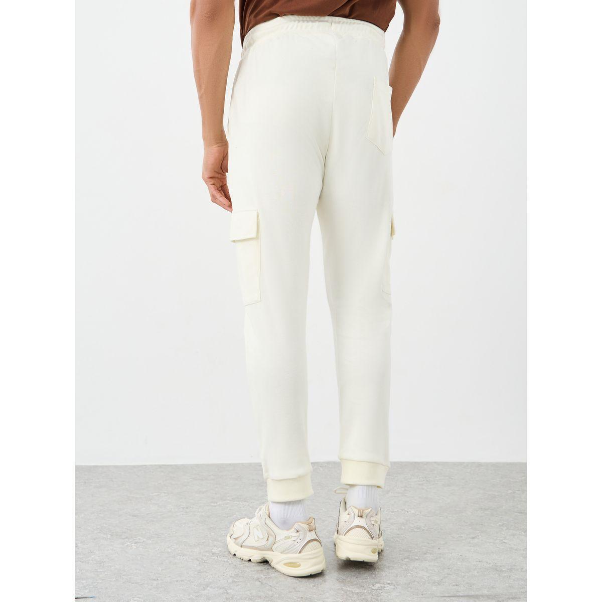 Styli Men Cream Slim Fit Cargo Joggers-men-clothing-bottoms-joggers-image-4