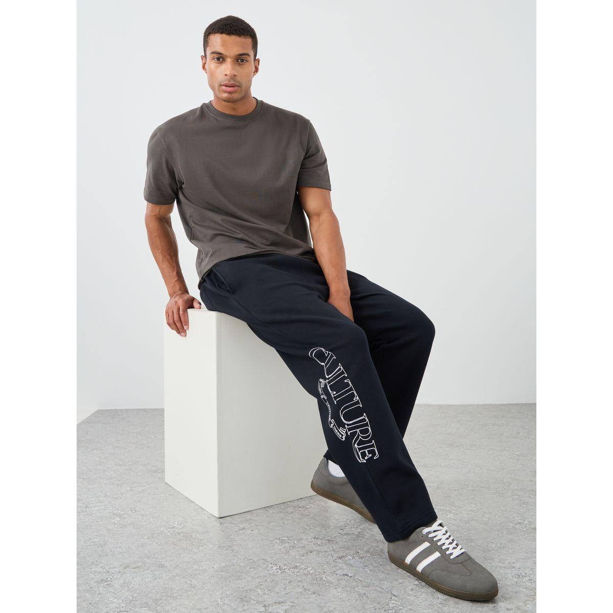 Styli Slogan Print Oversized Joggers-men-clothing-bottoms-joggers-image-1