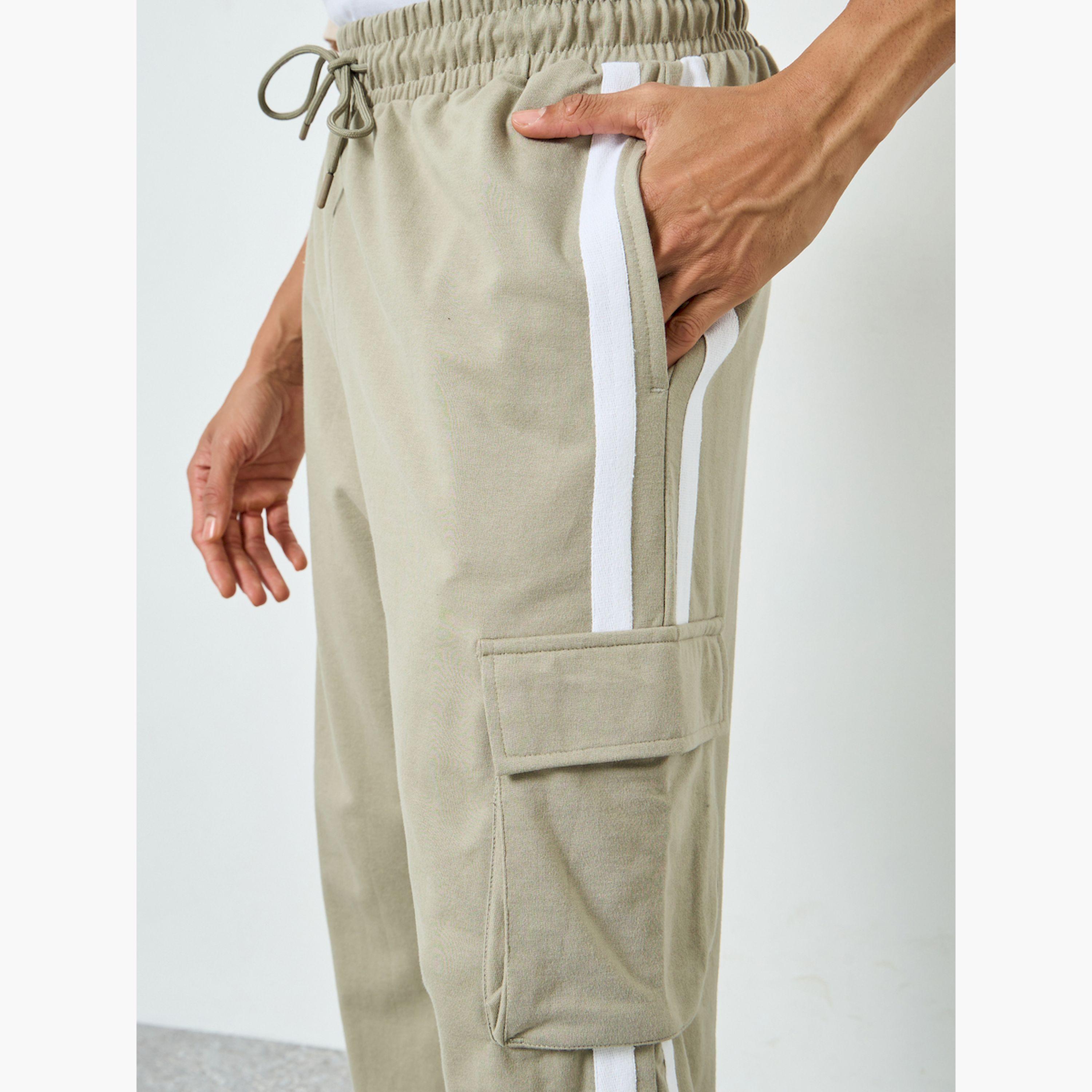 Styli Men Striped Oversized Cargo Joggers-men-clothing-bottoms-joggers-image-3