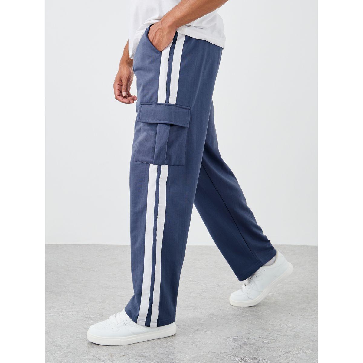 Styli Oversized Fit Cargo Pocket Joggers with Side Twill Tape Detail-men-clothing-bottoms-joggers-image-1