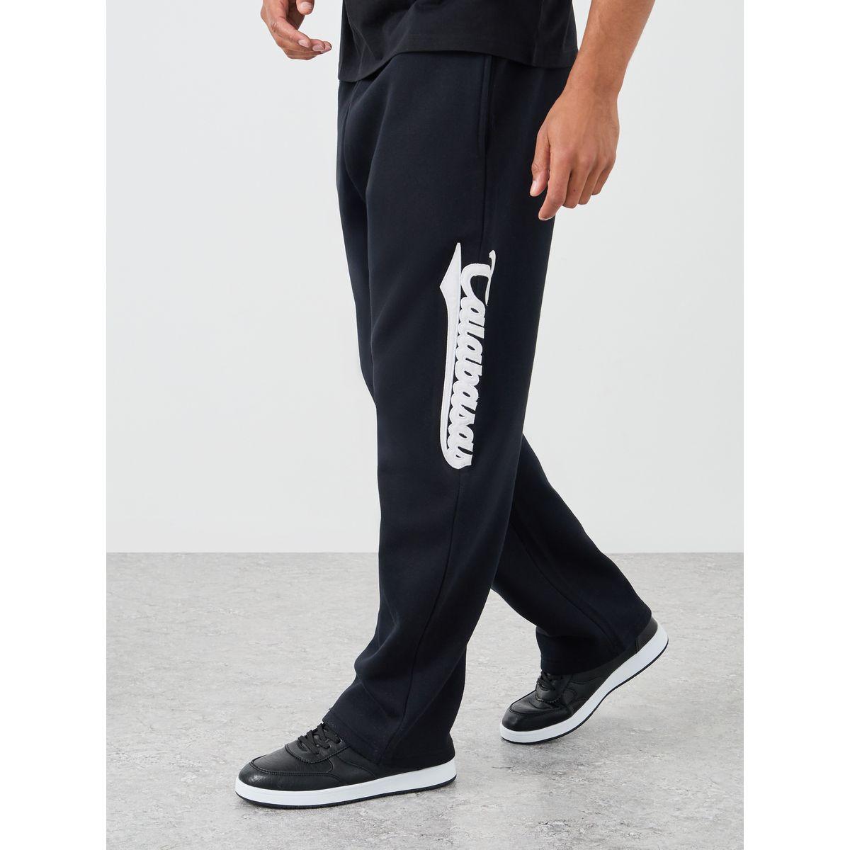 Styli Slogan Applique Detail Twill Oversized Joggers-men-clothing-bottoms-joggers-image-2