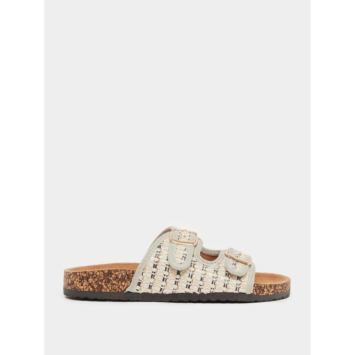 صندل فلات سهل الارتداء مزين بإبزيم-women-shoes-sandals-flats-image-1