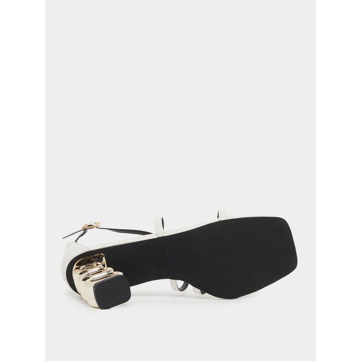 Styli Plain Strappy Tiered Block Heel Sandals-women-shoes-sandals-heeled-image-6
