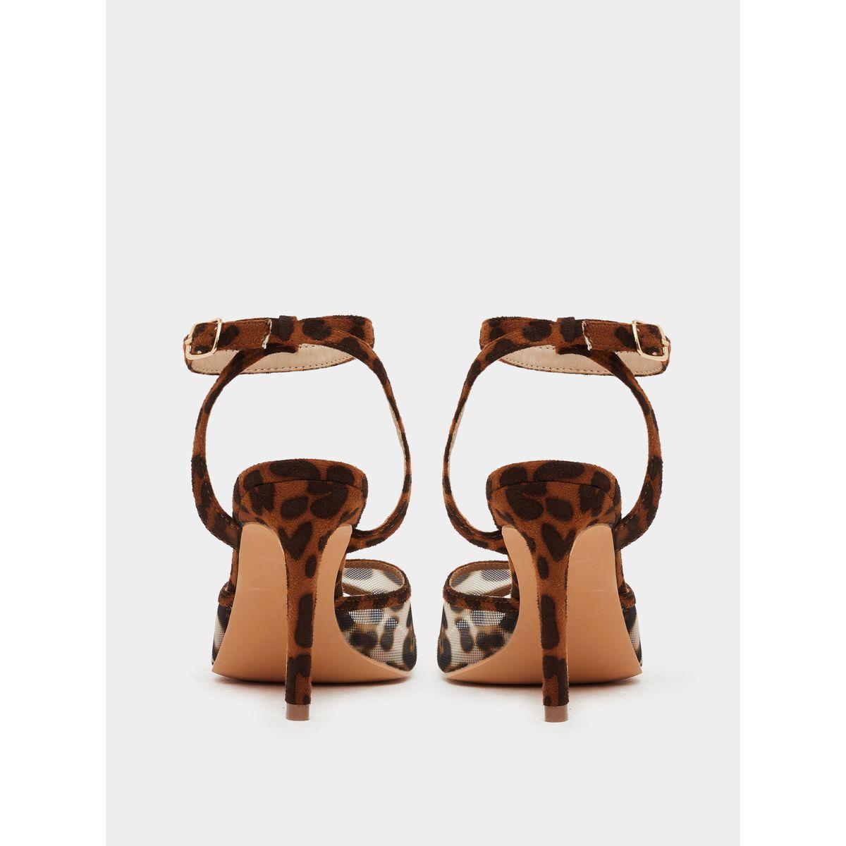 Styli Animal Print Ankle Strap Stiletto Heel Sandals-women-shoes-heels-image-4