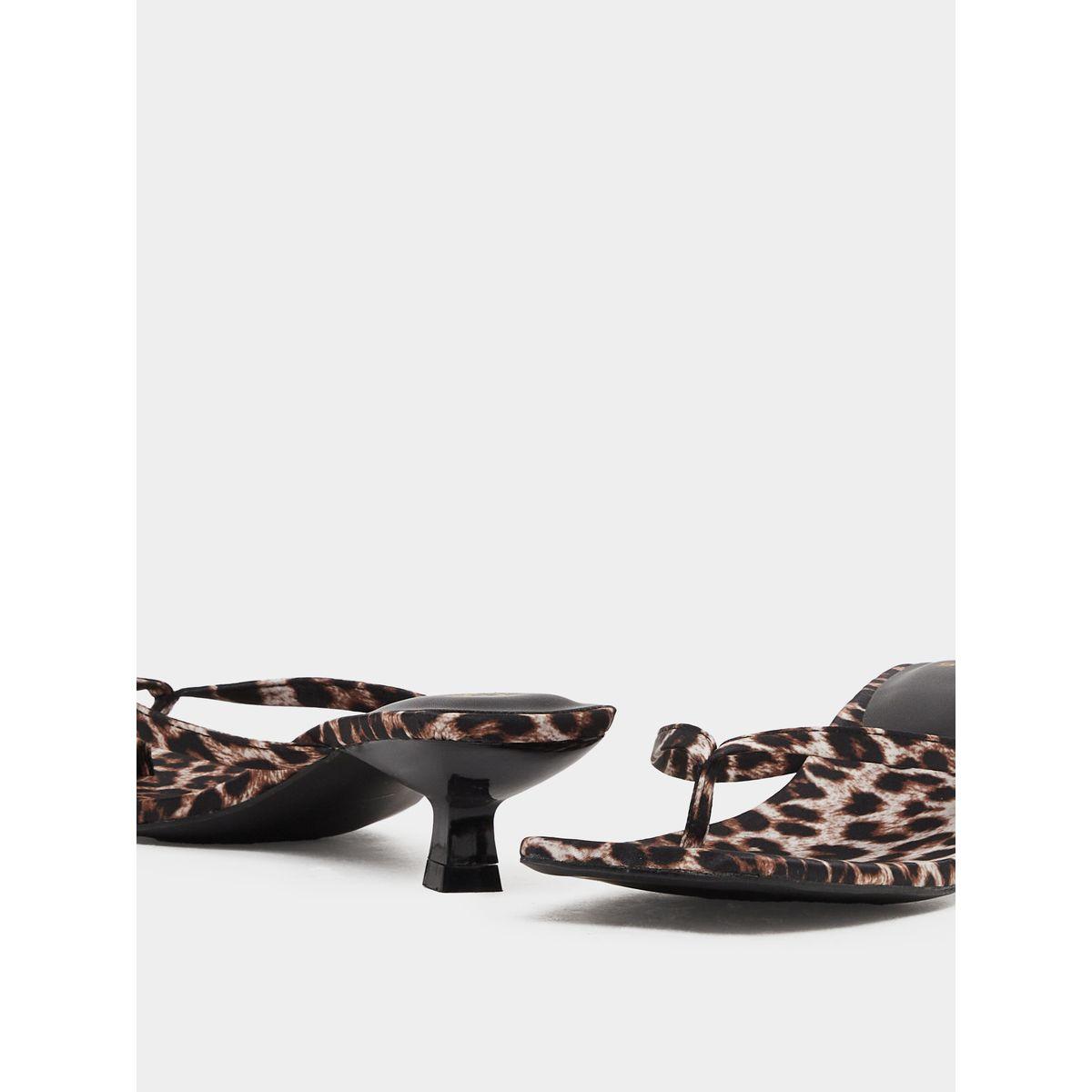 Styli Animal Print Thong Toe Kitten Heel Sandals-women-shoes-sandals-heeled-image-3