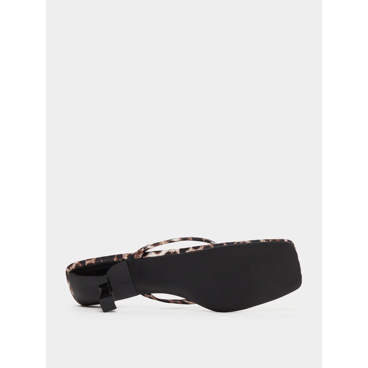 Styli Animal Print Thong Toe Kitten Heel Sandals-women-shoes-sandals-heeled-image-6