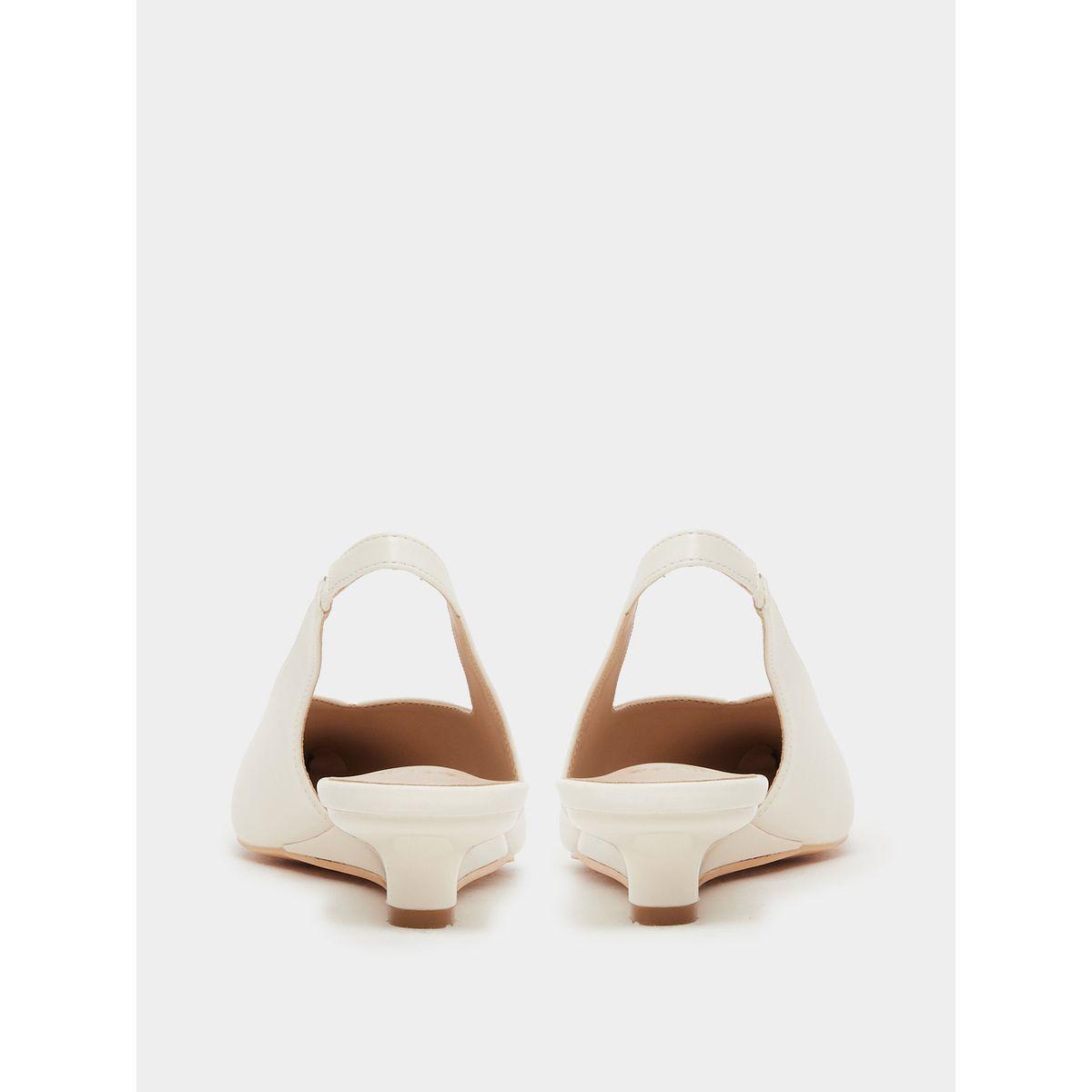Styli Plain Low Wedge Heel Slingback Shoes-women-shoes-heels-image-4