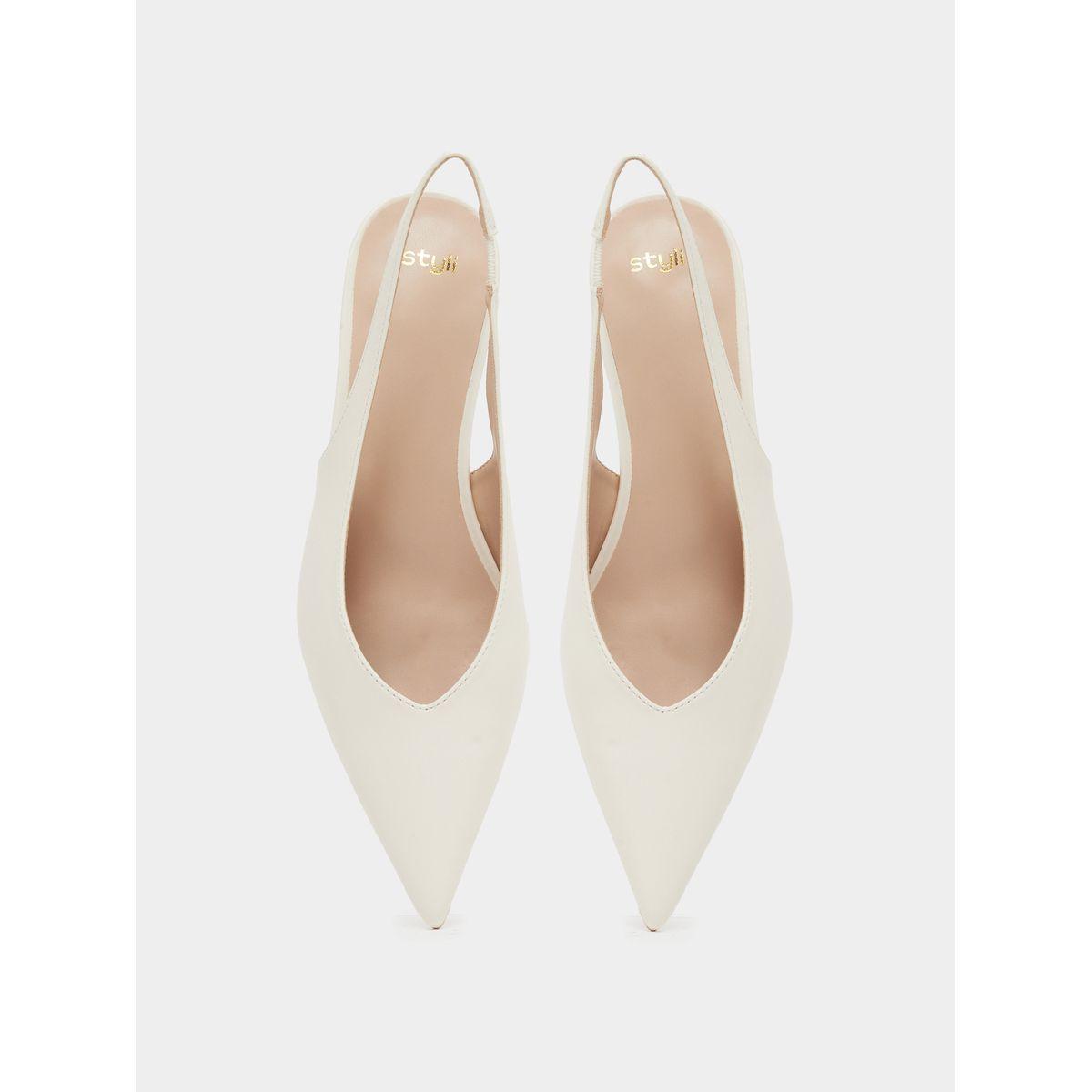 Styli Plain Low Wedge Heel Slingback Shoes-women-shoes-heels-image-5