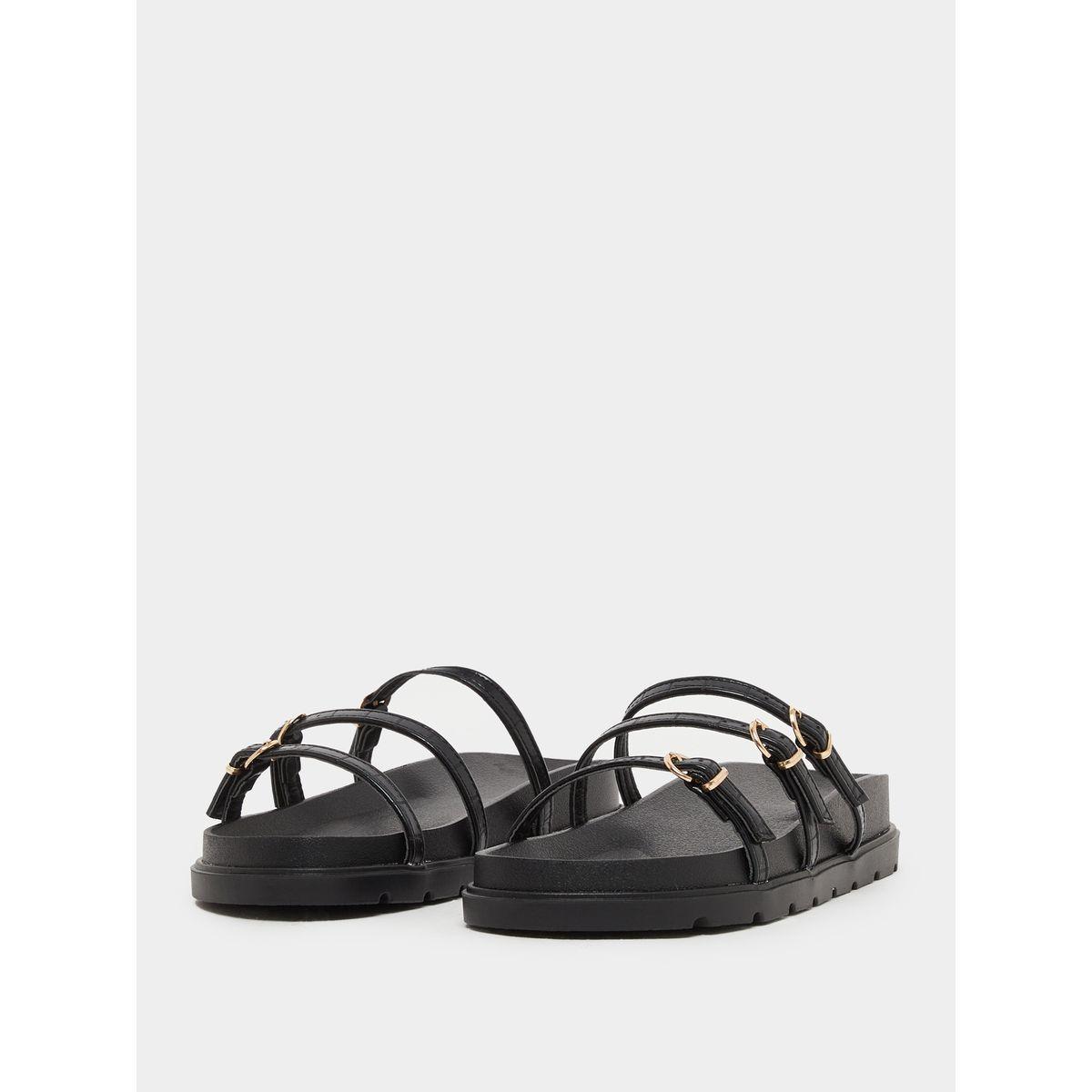 Styli Strappy Buckle Details Flat Sandals-women-shoes-sandals-flats-image-2
