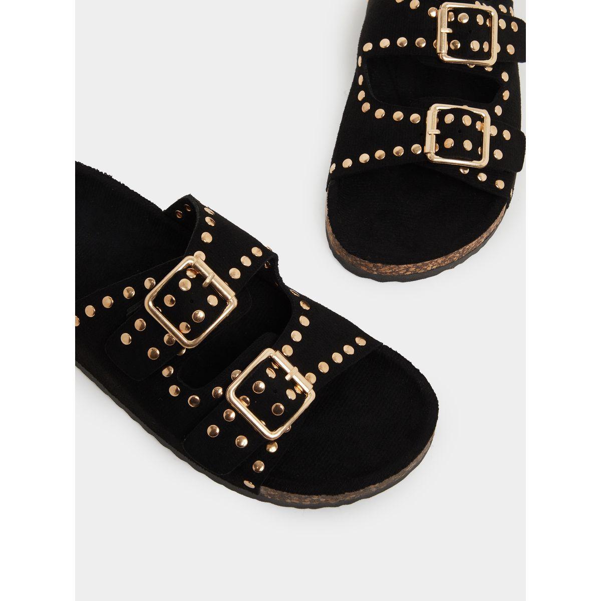 Styli Studded Open Toe Flat Sandals-women-shoes-sandals-flats-image-3