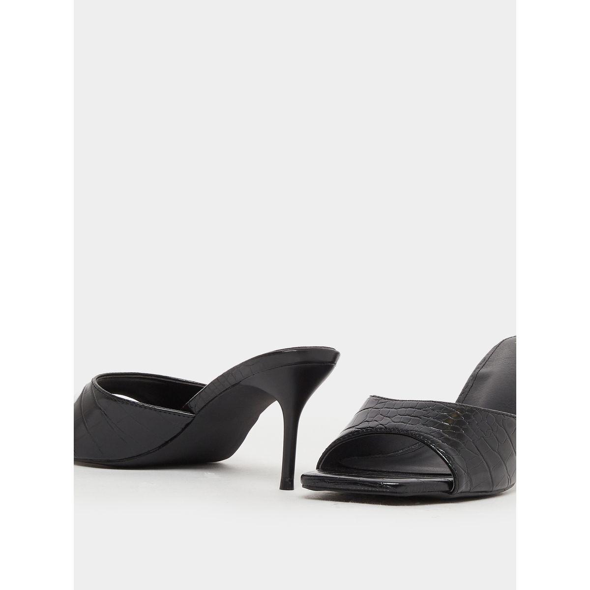 Styli Croc-Textured Open Toe Stiletto Heel Sandals-women-shoes-sandals-heeled-image-3