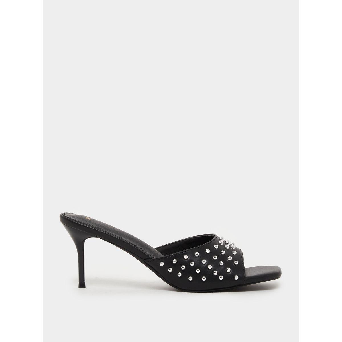 Styli Studded Open Toe Stiletto Heel Sandals-women-shoes-sandals-heeled-image-1