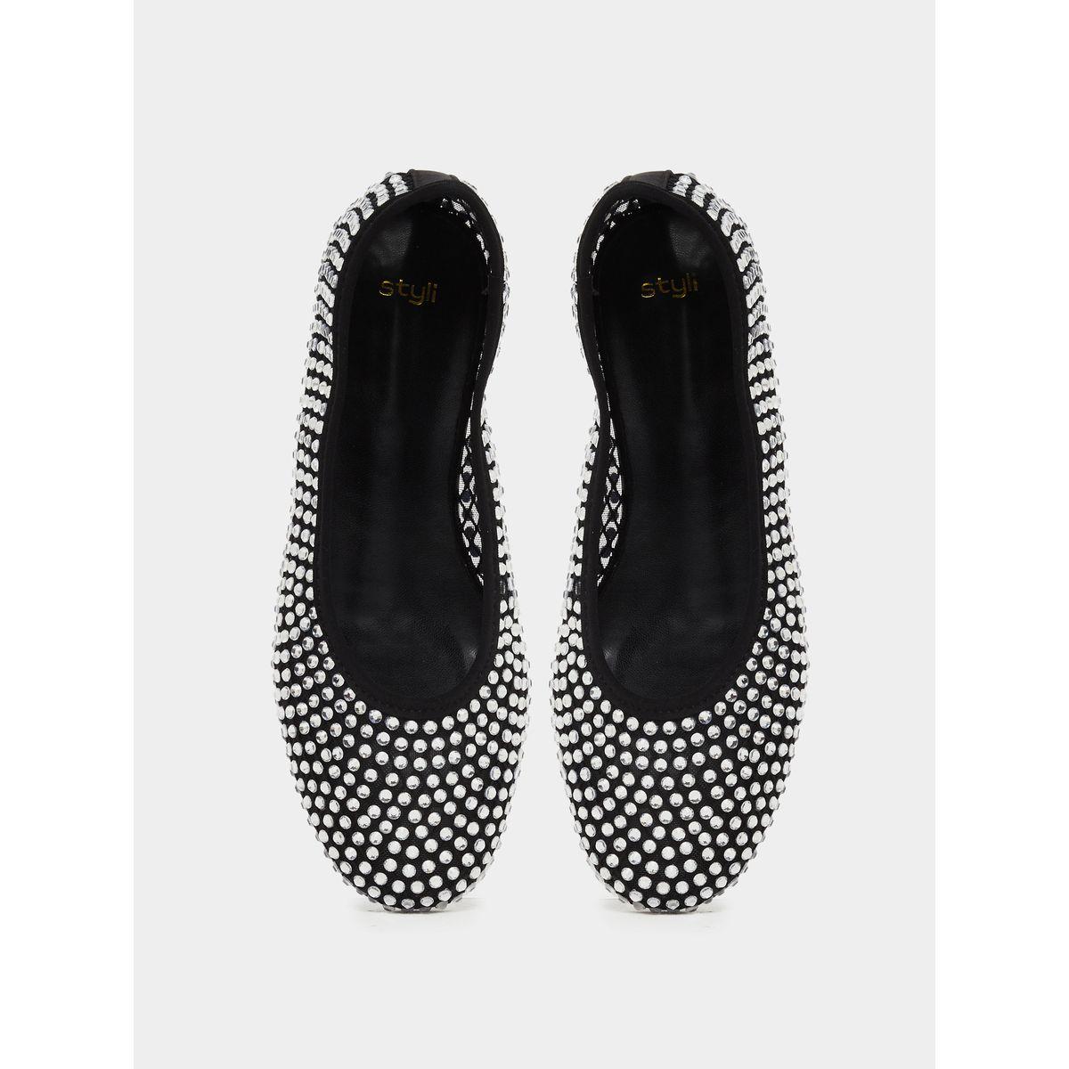 Styli Embellished Round Toe Ballerina Shoes-women-shoes-ballerinas-image-6
