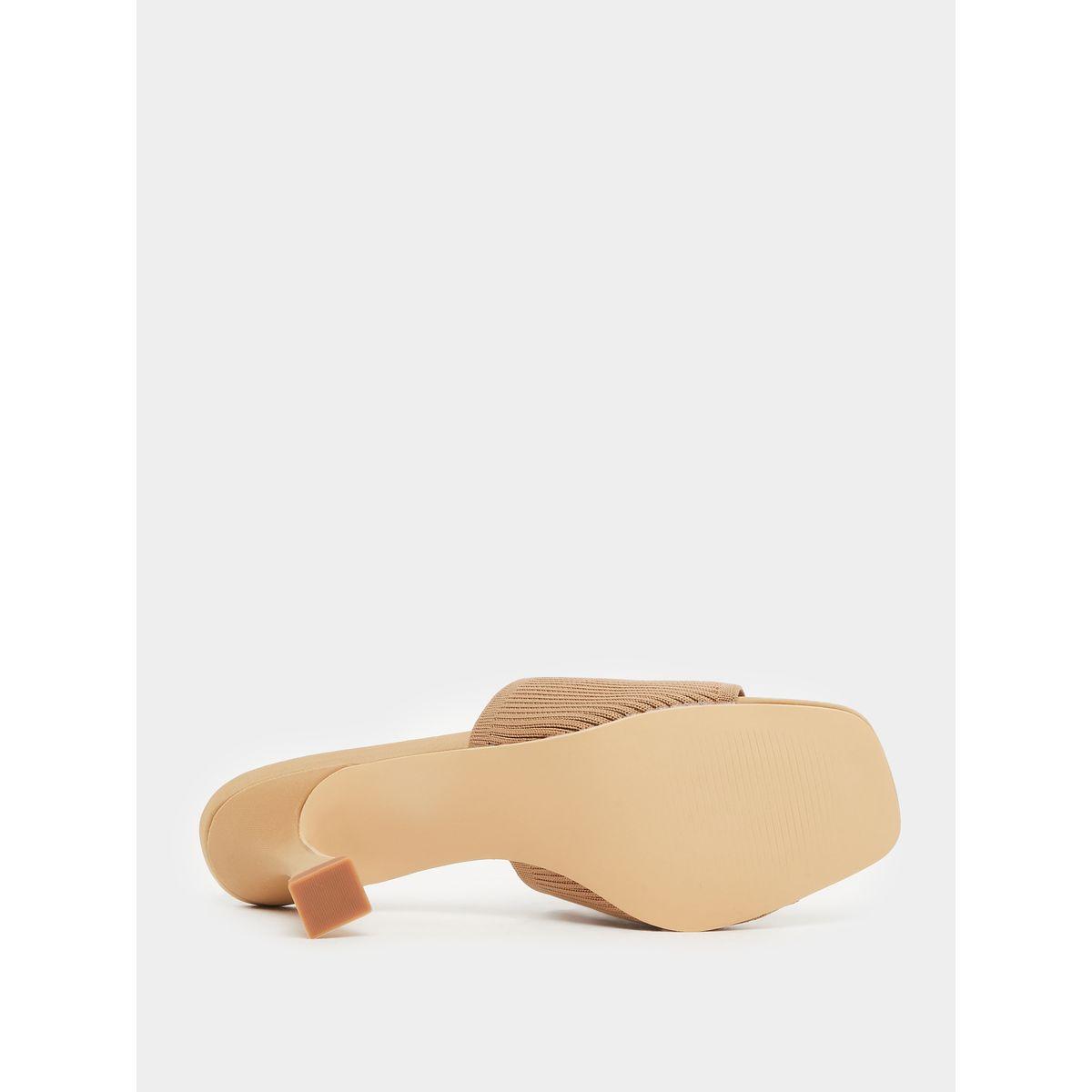 Styli Textured Open Toe Stiletto Heel Sandals-women-shoes-sandals-heeled-image-6