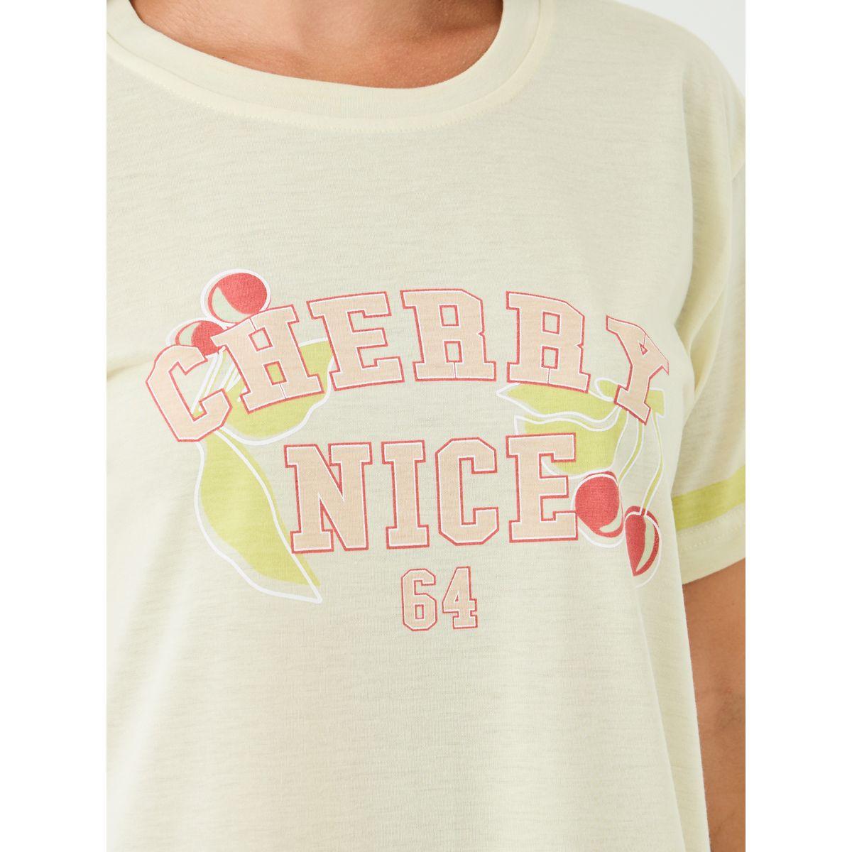 Styli Slogan Print Ruffled Hem Nightdress-women-clothing-nightwear-nighties-image-3