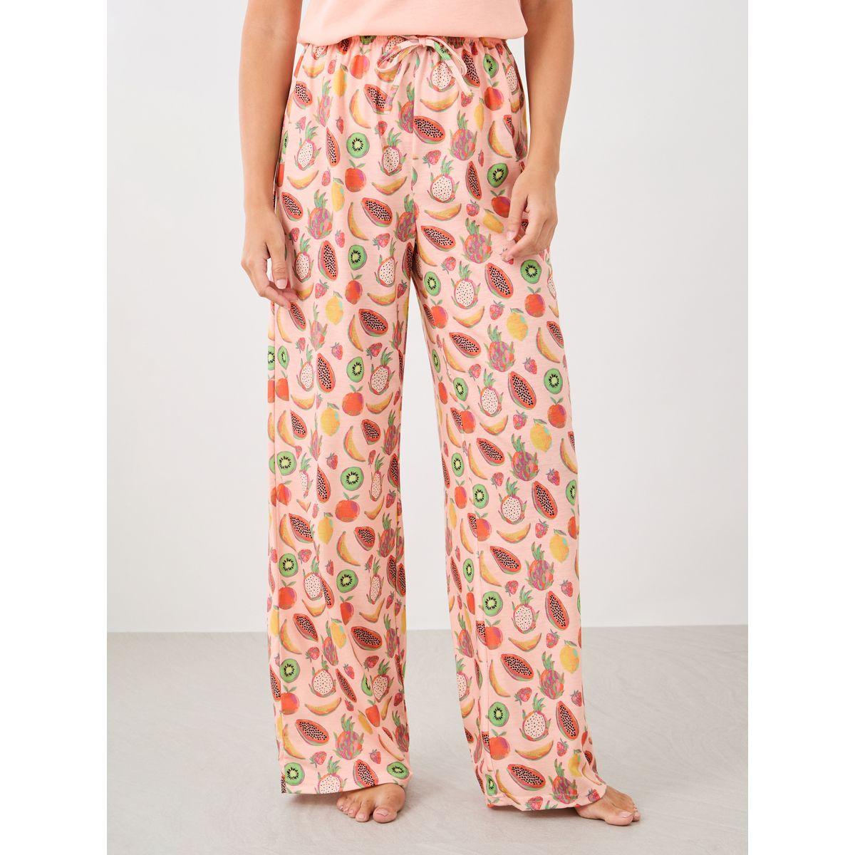 Styli Ruffled Strappy Cami and Printed Pyjama Set-women-clothing-nightwear-pyjamas-longsets-image-6