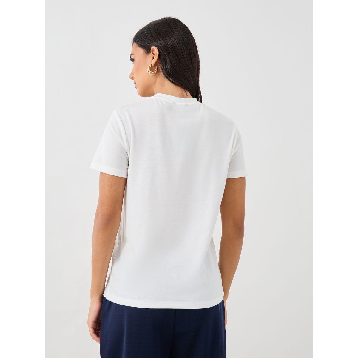 تيشيرت بطبعة كتابة وأكمام قصيرة-women-clothing-tshirts-image-4