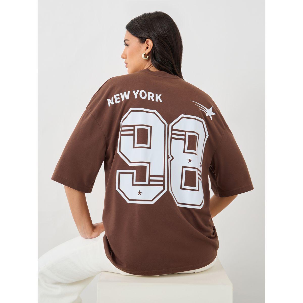 Styli Slogan Print Round Neck Oversized T-Shirt-women-clothing-tshirts-image-1