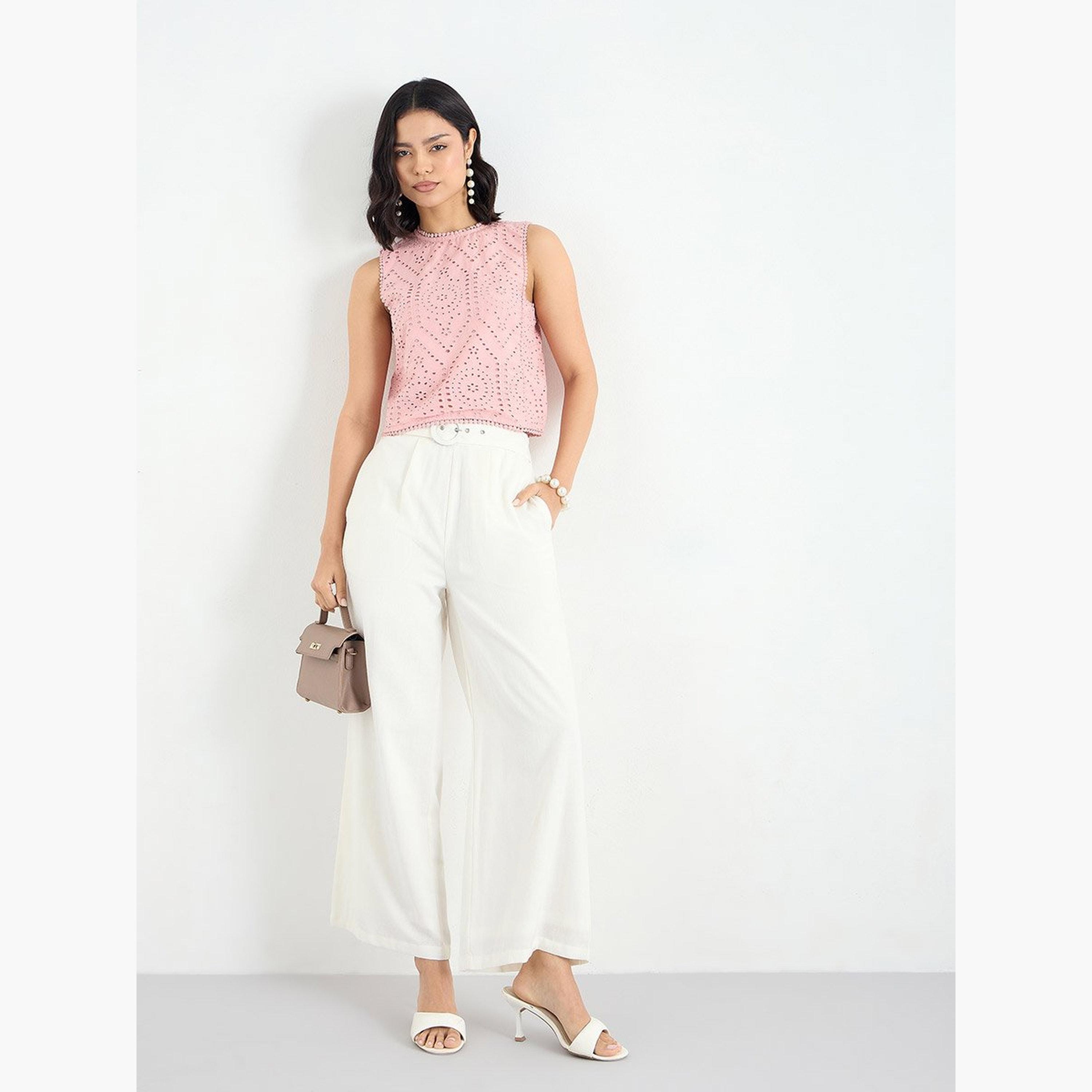 Styli Women Wide Leg Belted Trousers-women-clothing-bottoms-trousers-image-2
