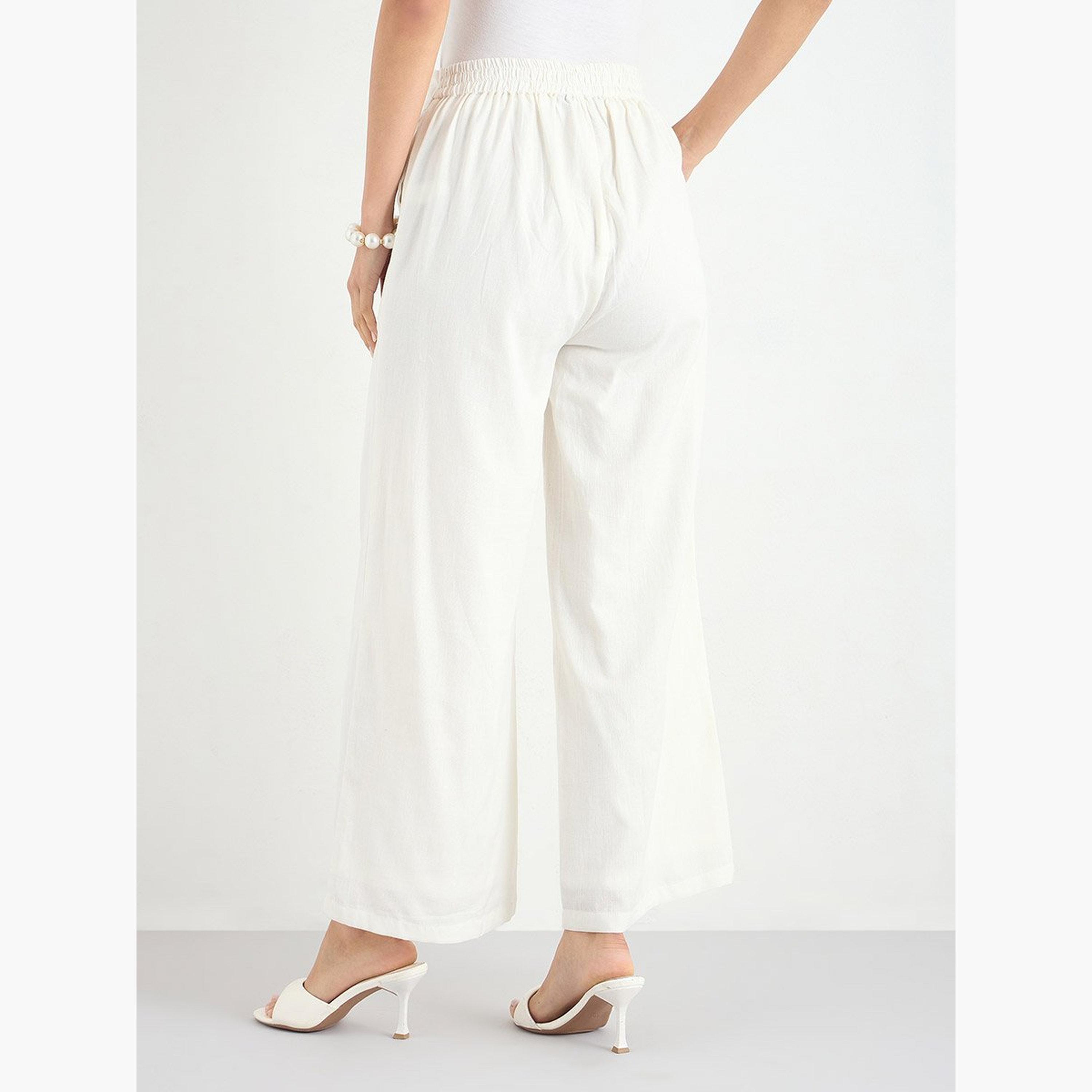 ستايلي - بنطال للنساء واسع الساق بحزام-women-clothing-bottoms-trousers-image-5