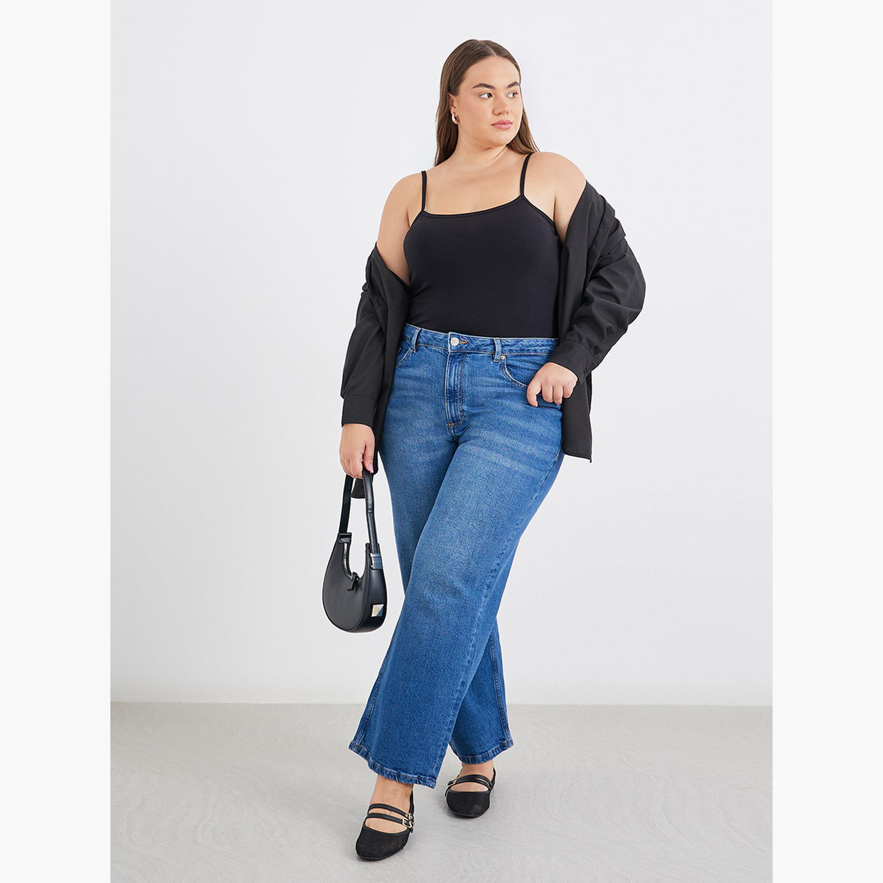 Styli Plus Size Black Strappy Tank Top-women-clothing-shirtsandblouses-blouses-image-3