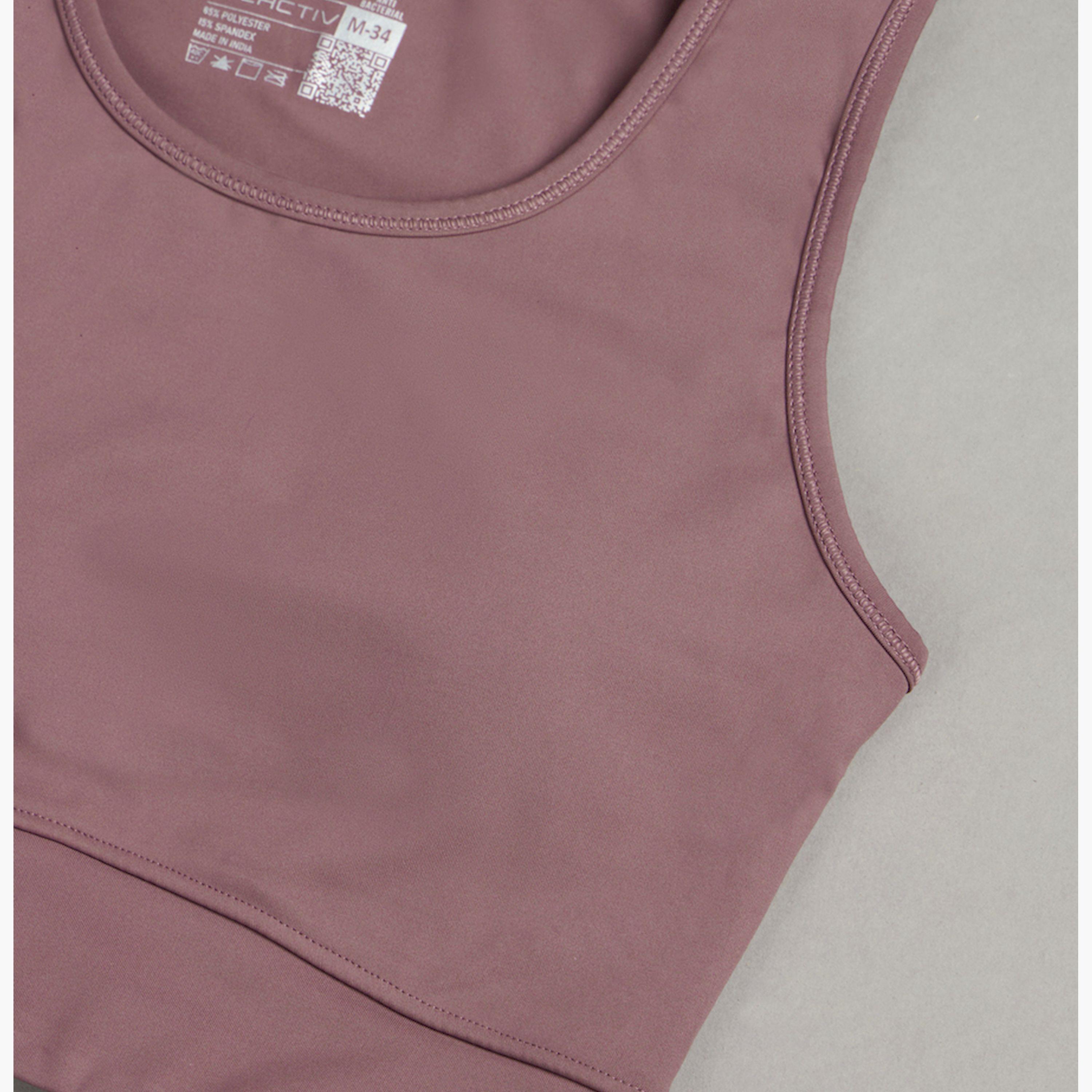 Technosport x Styli Solid Padded Sports Bra with Logo Detail-women-clothing-lingerie-bras-image-4