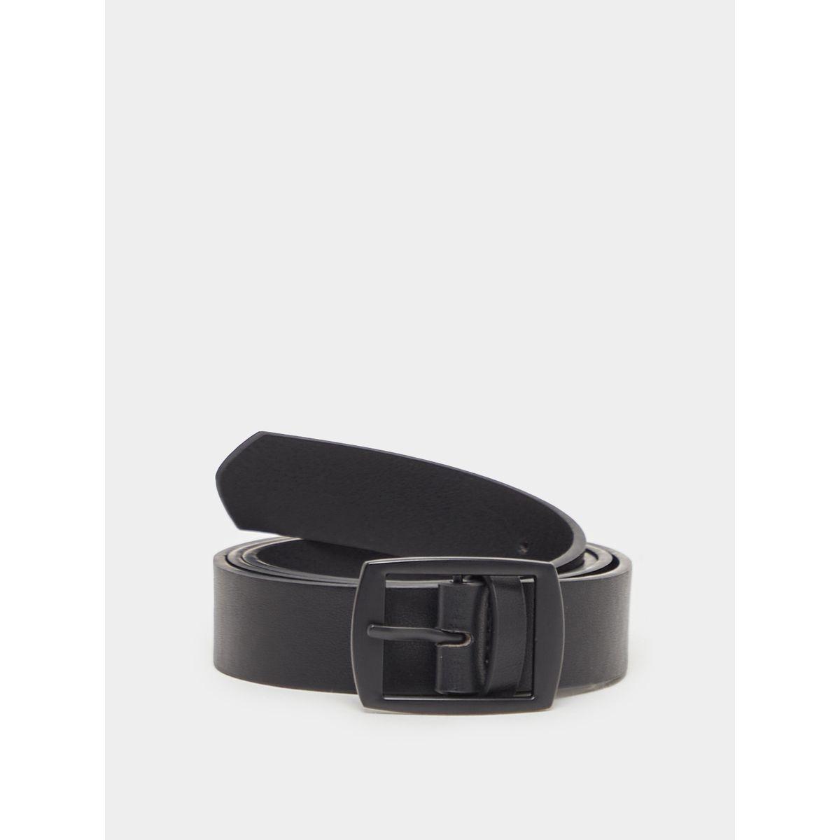 Styli Black Solid Pin Buckle Closure Belt-men-beltsandwallets-belts-image-1