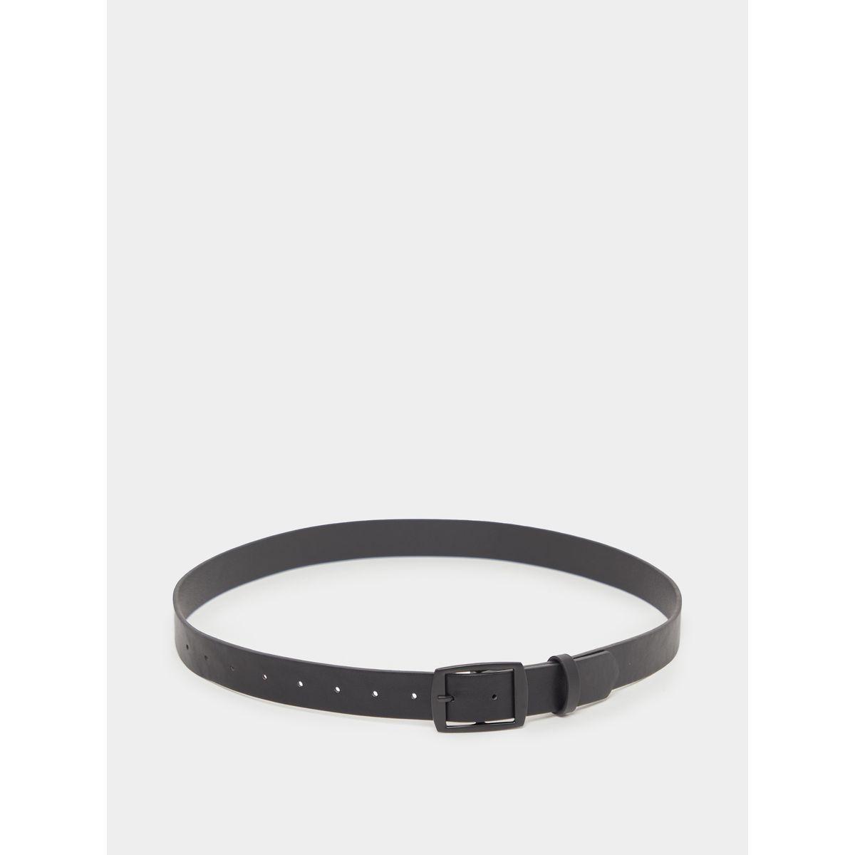 Styli Black Solid Pin Buckle Closure Belt-men-beltsandwallets-belts-image-2