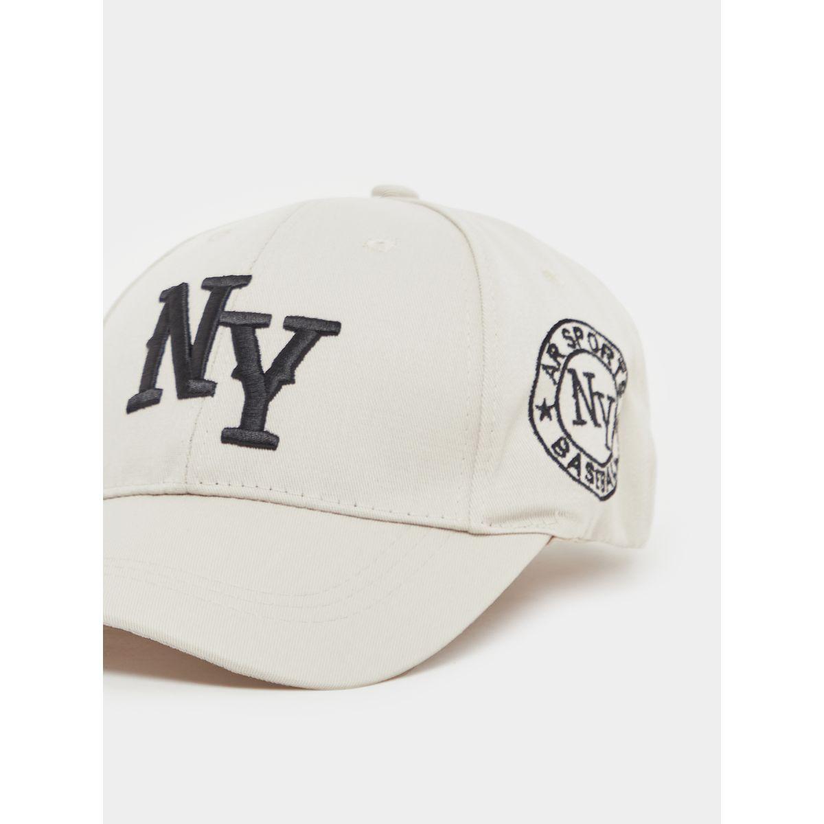 Styli Beige Embroidered Baseball Cap-men-caps-image-4