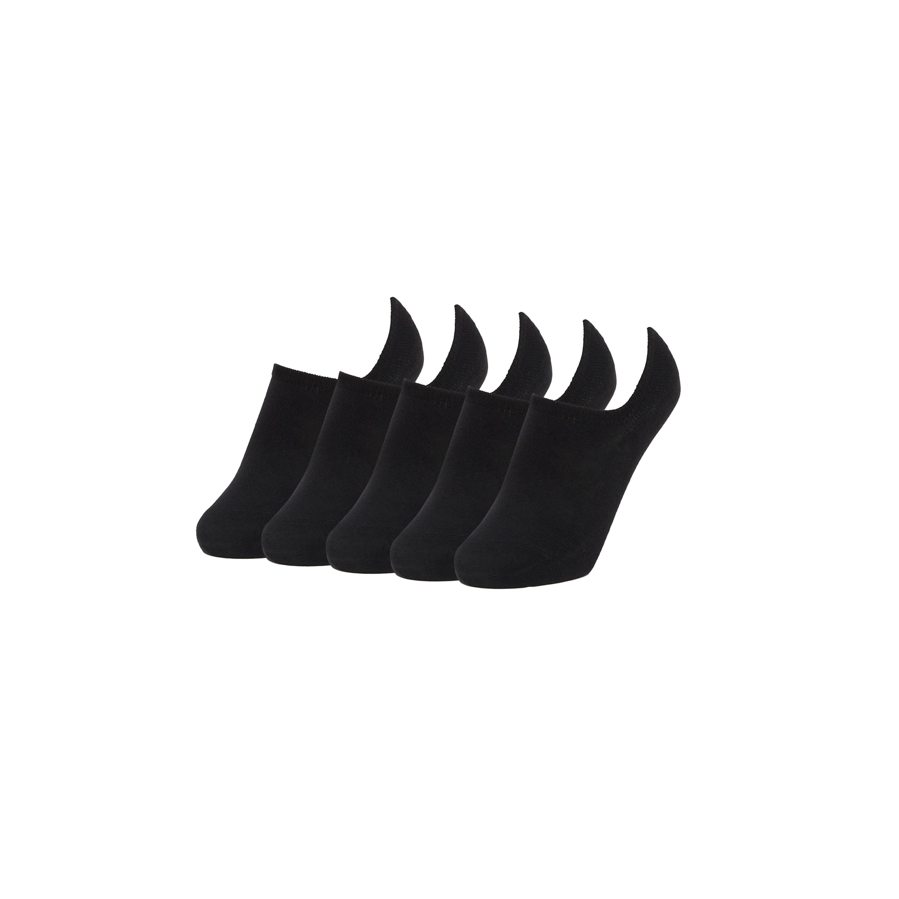 Styli Black Ankle Socks - 5 Pairs-men-socks-image-1