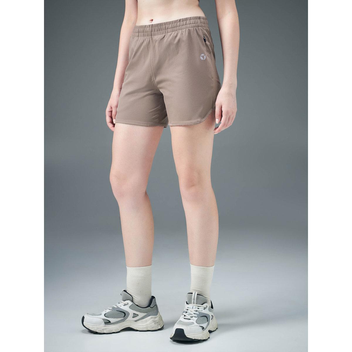 Technosport Women Solid Regular Fit Shorts-women-clothing-sportswearandactivewear-bottoms-image-2