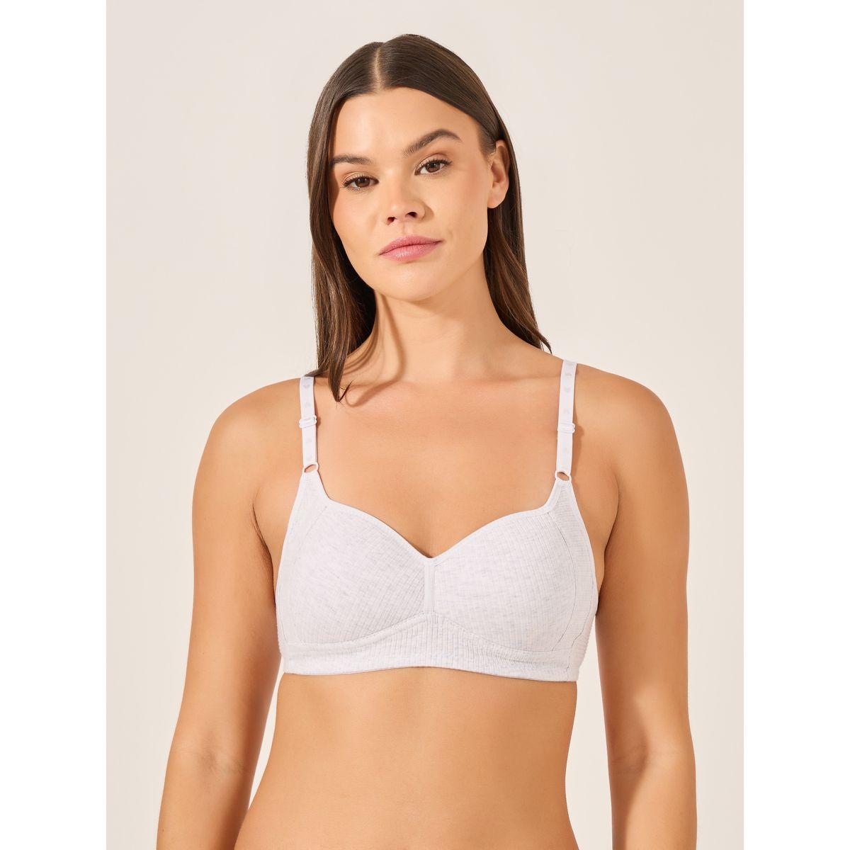 Styli Pack of 3 - Cotton Comfort Rib Non Wired Padded T-shirt Bra-women-clothing-lingerie-bras-image-6