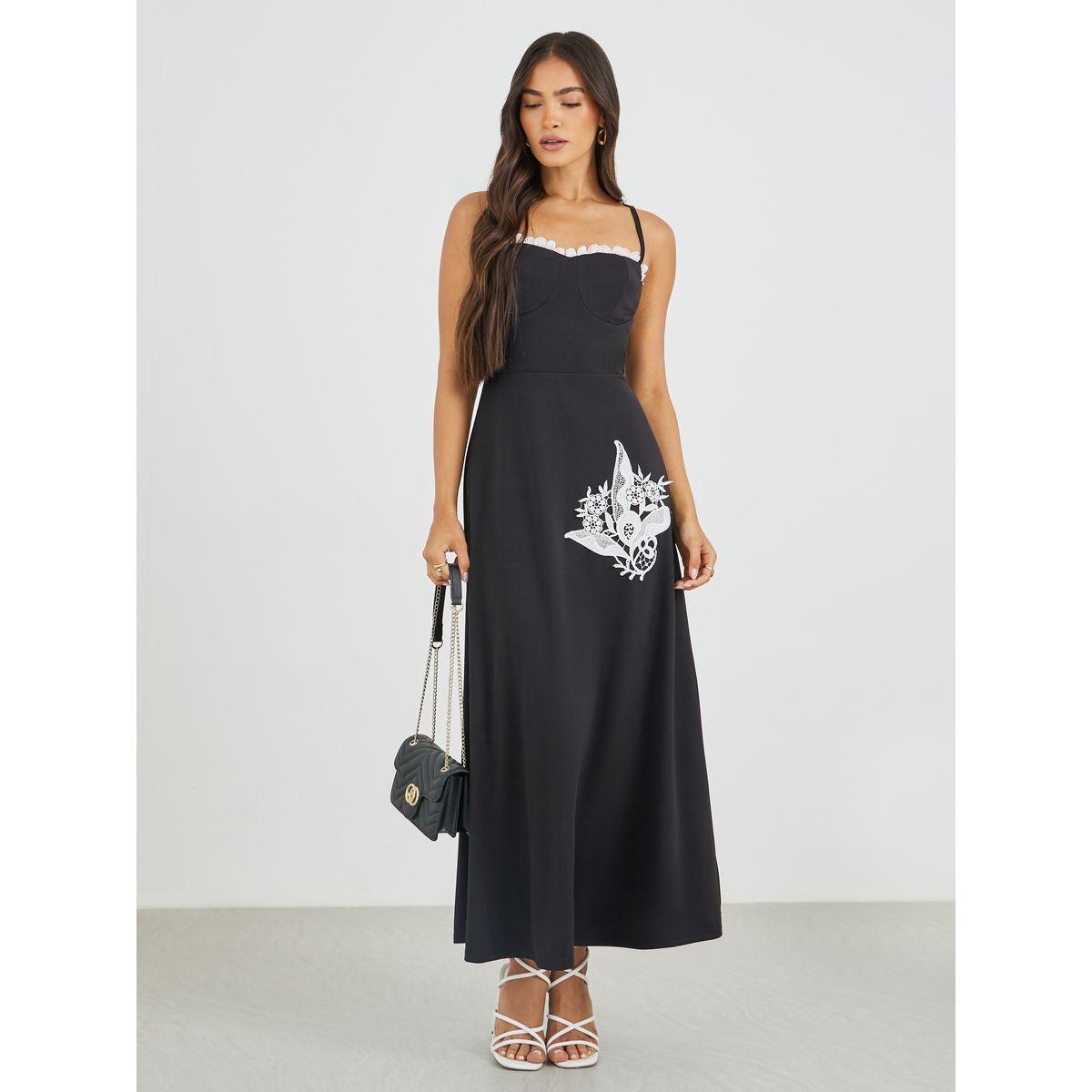 Styli Lace Insert Strappy A-Line Maxi Dress-women-clothing-dresses-image-2