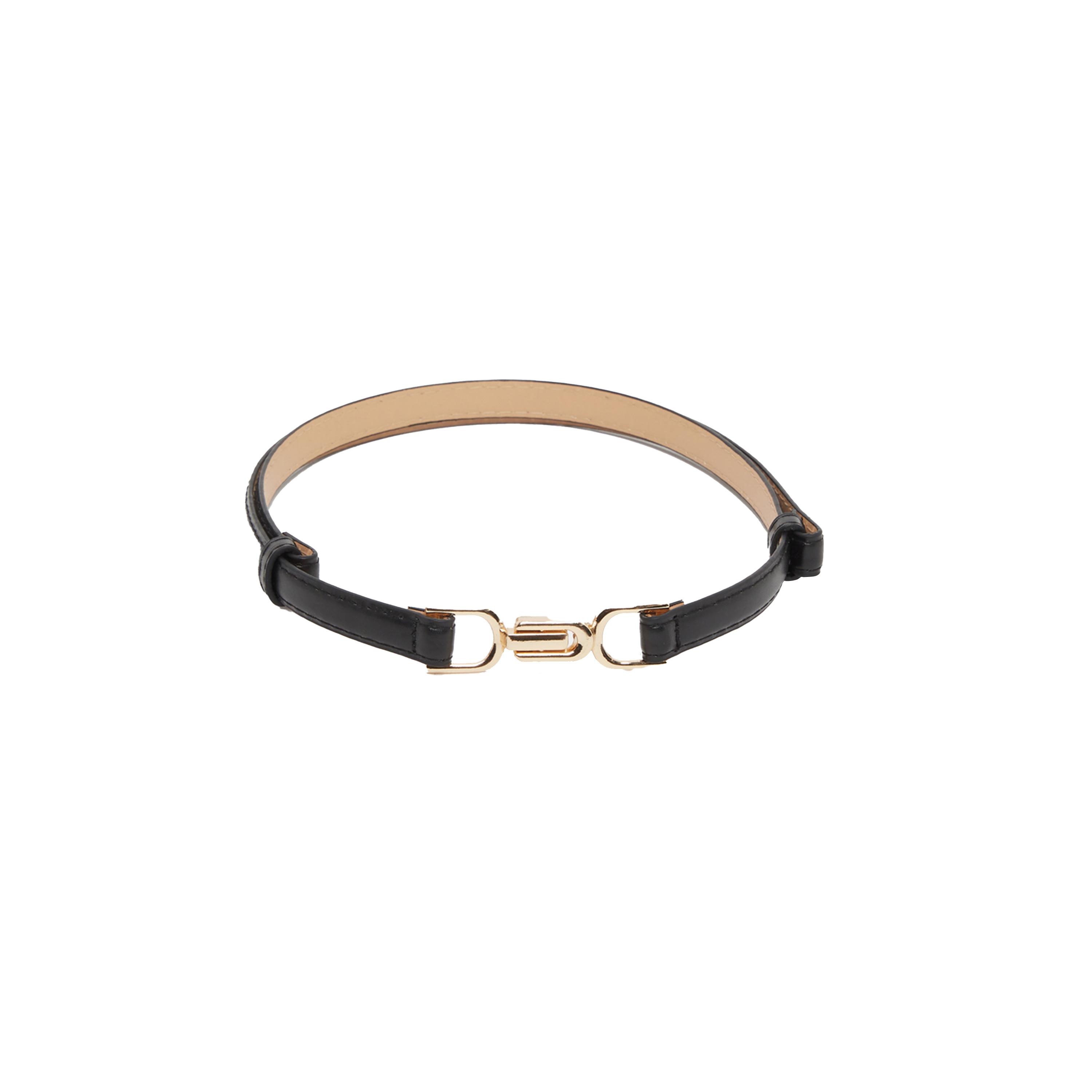 Styli Gold Buckle Black Slim Belt-women-clothingaccessories-belts-image-1