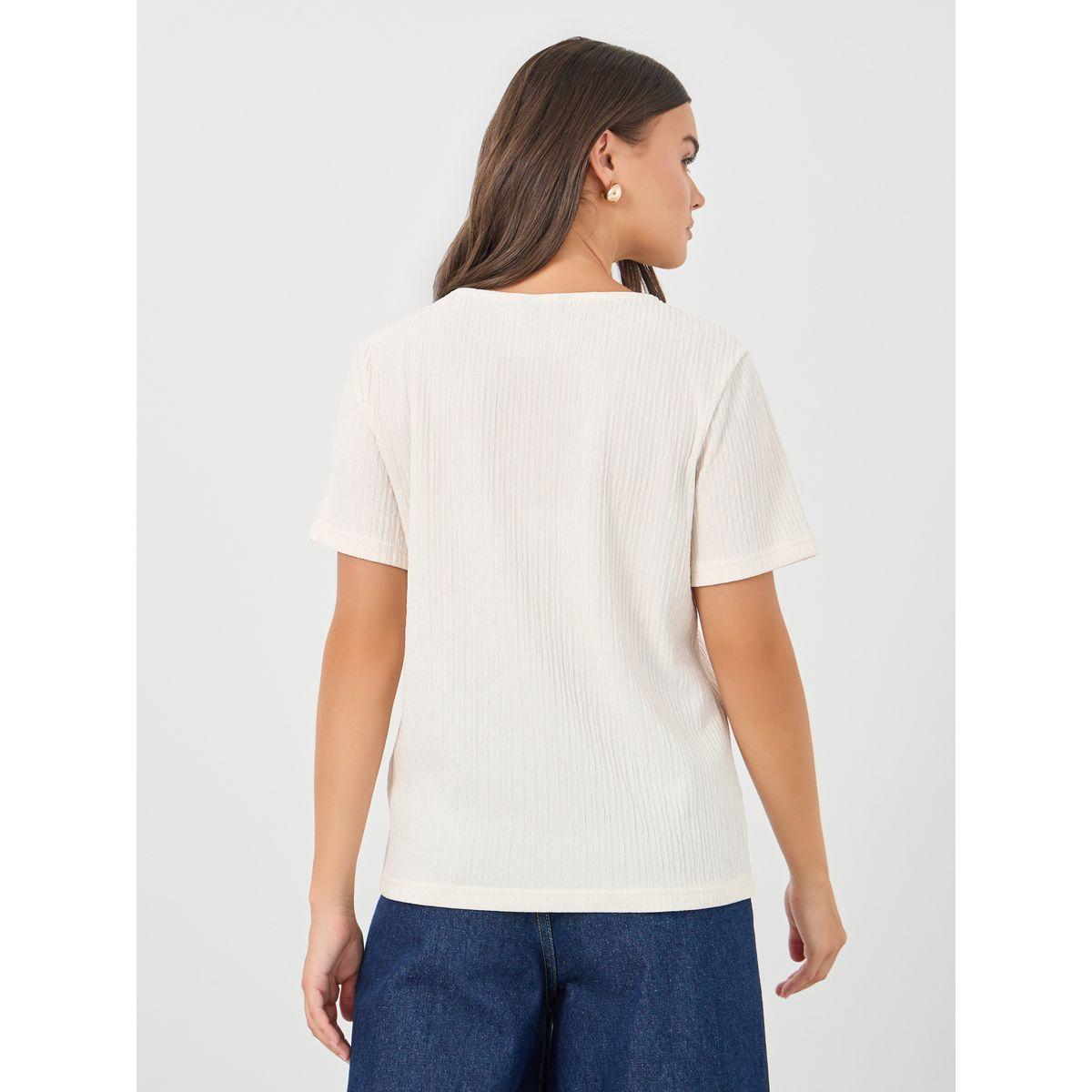 Styli Textured V-Neck Front Button Blouse-women-clothing-shirtsandblouses-blouses-image-4