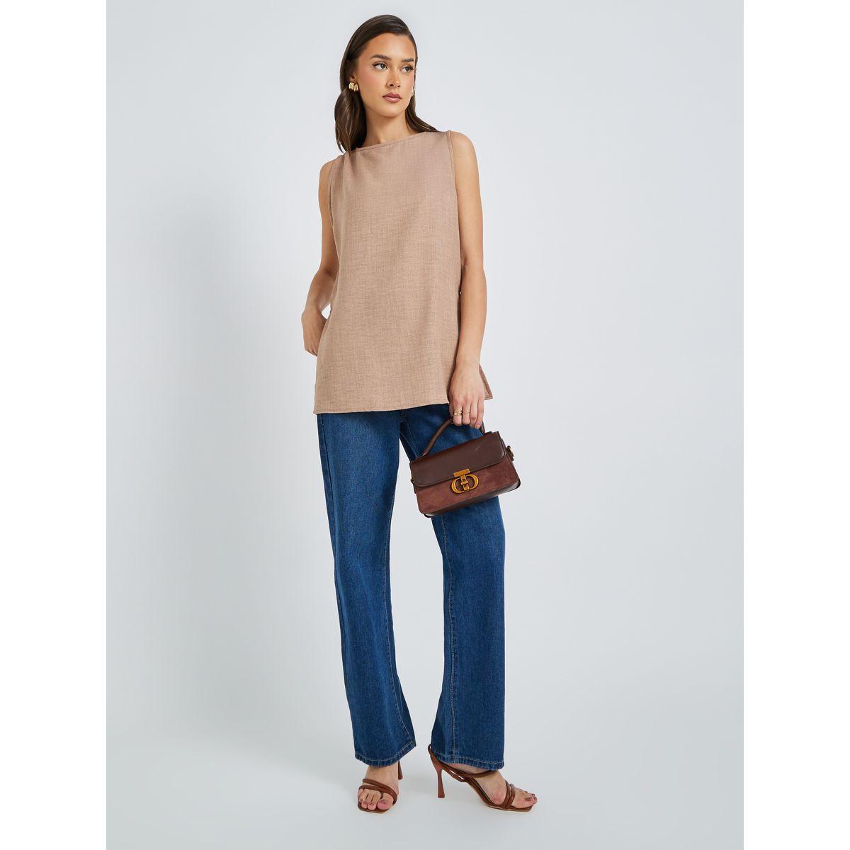 Styli Longline Sleeveless Top with Side Slit-women-clothing-shirtsandblouses-blouses-image-2