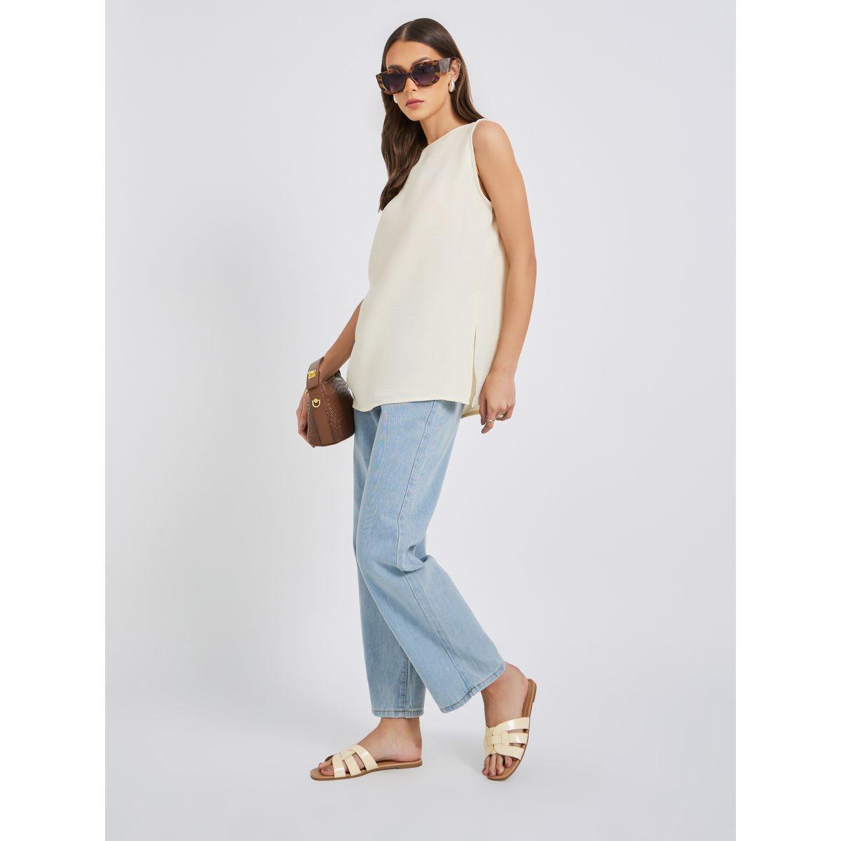 Styli Longline Sleeveless Top with Side Slit-women-clothing-shirtsandblouses-blouses-image-2