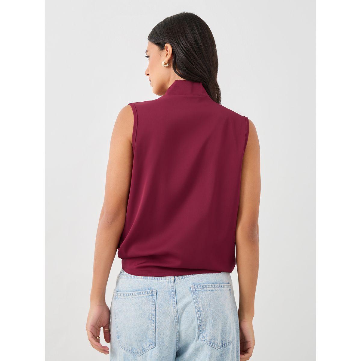 Styli Solid Sleeveless Surplice Neck Wrap Top-women-clothing-shirtsandblouses-blouses-image-4