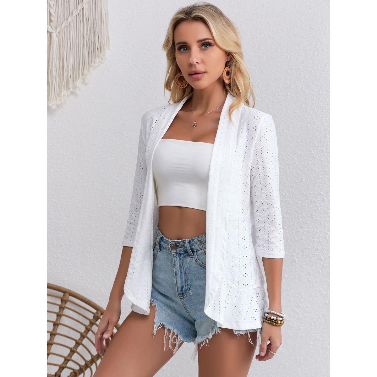 Styli White Self Design Square Neck Bodysuit-women-clothing-shirtsandblouses-blouses-image-3