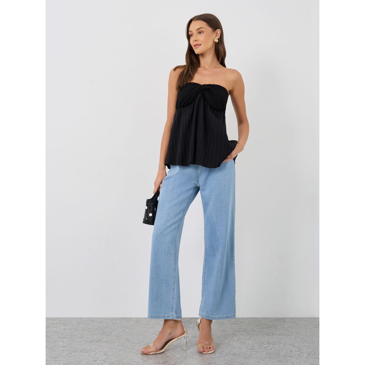 بلوزة بنمط لف وياقة باندو-women-clothing-shirtsandblouses-blouses-image-2
