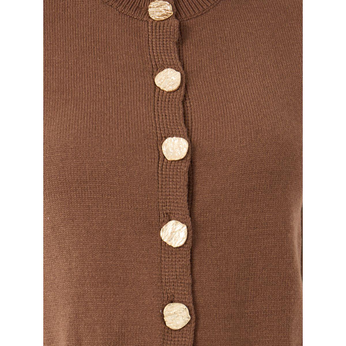 بلوزة سادة بلا أكمام مع أزرار وأكتاف مبطنة-women-clothing-shirtsandblouses-blouses-image-3
