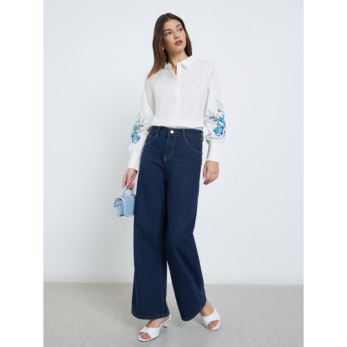 بلوزة بتفاصيل مُطرزة وأكمام طويلة-women-clothing-shirtsandblouses-shirts-image-2