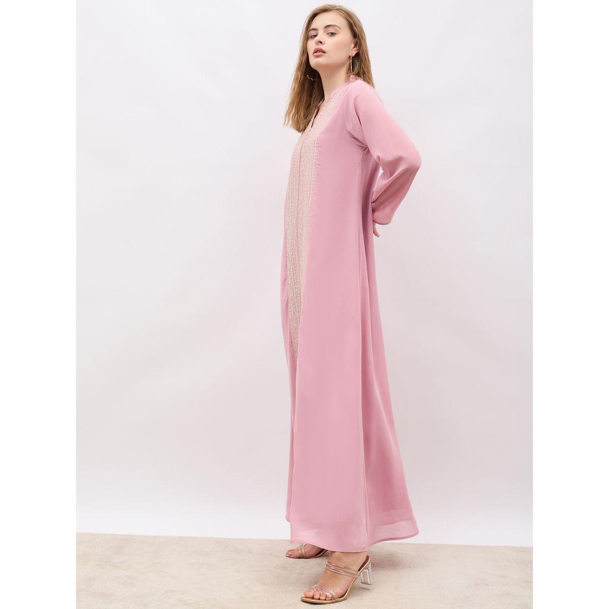 جلابية مُطرّزة بالترتر مع ياقة-women-arabicclothing-jalabiyas-image-3